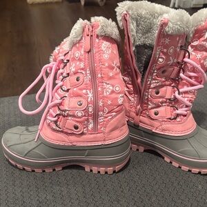 👟3/$10 - Pink and Gray Snow Boots